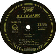 Ric Ocasek Jimmy Jimmy 7&quot; Vinyl Flexi Promo The Cars Trouser Press - $21.44