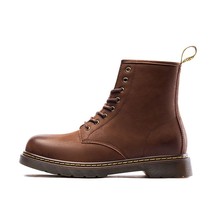 Mid Top 100% Genuine Leather Martin Boots British Style Eight-hole Retro Work Bo - £82.51 GBP