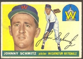 Washington Nationals Johnny Schmitz 1955 Topps #159 Vg+ ! - £5.87 GBP