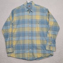 Cinch Mens Western Shirt Size M Medium Button Up Blue Plaid Long Sleeve Casual - £22.70 GBP