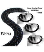 Bead Crochet Rope patterns «Twelve» Necklace and Bracelet, 3 types. PDF ... - $6.78 CAD