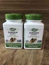 (2) Nature&#39;s Way Premium Herbal Ginger Root, 1,100 mg 100 Caps Each - Exp 10/24 - £18.58 GBP