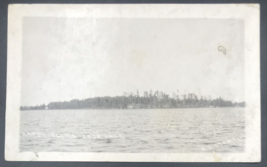 VTG 1924 RPPC Happy Island Sage Lake near Hale MI Michigan Real Photo Postcard - £43.26 GBP