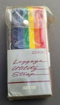 Sears Vtg 72&quot; Rainbow Bright Colors 2&quot; Wide Luggage Utility Strap Metal ... - $11.39