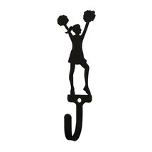 Village Wrought Iron Cheerleader Wall Hook Decorative Small - $24.00