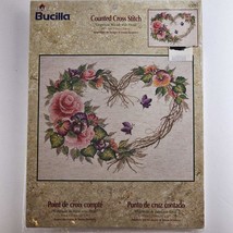 Grapevine Wreath Counted Cross Stitch Bucilla Kit #43092 Missing Instructions - £9.96 GBP