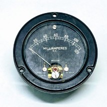 Weston Model 1531 0-120 Milliamperes uA Black Gauge Sealed Ruggedized GA... - $31.47