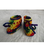 CUTE BABY BOOTIES IN MANY BRIGHT COLORS BOY GIRL HAND MADE NEW - £6.41 GBP