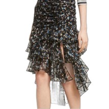 Veronica Beard Cella Metallic Floral Silk Skirt 0 - $47.52