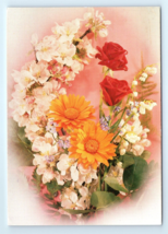 Flower Bouquet Postcard Posted - $7.00