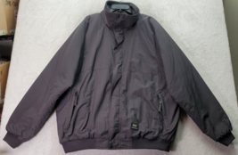 Helly Hansen Storm Jacket Men XL Gray Nylon Pockets Long Sleeve Logo Full Zipper - £29.46 GBP