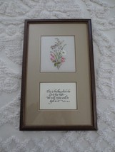 Framed ISIDORE Inspirational EMBROIDERED Psalm 118:24  WALL HANGING-9.5&quot;... - £19.65 GBP