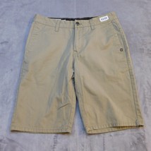 Volcom Shorts Mens 28 Khaki Lightweight Athletic Casual Chino Beige Uniform - £15.98 GBP