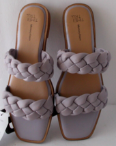 New Memory Foam Slide Sandals Two Band Braided Lavender Sz 8 - £4.65 GBP
