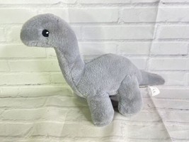 Kelly Baby Kellytoy Plush Gray Dinosaur Dino Rattle Stuffed Animal Lovey Toy - £8.30 GBP