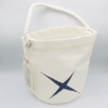 Sea Bags of Maine White Star Bucket Bag Recycled Sail Cloth Handcrafted ... - $49.49