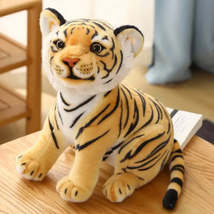 Simulation Baby Tiger Plush Toy Cute Stuffed Soft Wild Animal Forest Tiger Pillo - £3.98 GBP+