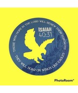 Wall Sign Hang Blue Eagle Cutout Isaiah 40:31 Hope in the Lord Bible Ins... - $223.49 MXN