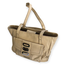 nine west faux leather handbag shoulder satchel Ivory cream color  purse - $12.47