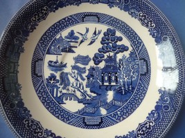 Vintage Willow Salad Bowl by Johnson Brothers In England Blue hallmark - £11.77 GBP