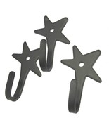 STAR HOOK Solid Wrought Iron Wall Hooks by Piece or Dozen Amish Blacksmi... - £1.94 GBP+