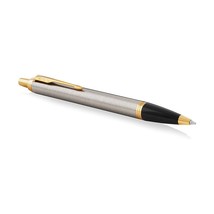 Parker IM Brushed Metal Pen with Gold Trim Pen in Gift Box - £33.90 GBP