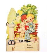 1920s-30s Valentines Day Card Die Cut Pop Up Germany Antique Ephemera E89A - $551.77 MXN