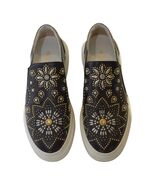 Roberto Cavalli Black Leather Studded Crystal Slip-On Sneaker Platform S... - $4,864.24 MXN