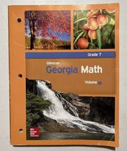 Glencoe Georgia Math, Grade 7, Volume 1 - Paperback - GOOD - $5.93