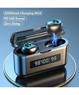 TWS Bluetooth Wireless Headphones 2200Mah Charging Box Sports Waterproof... - £11.79 GBP+