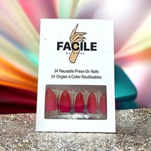 Facile By Alexa 24 Reusable Press-On Nails In Dirty Shirley New In Box - $19.79