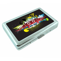 80&#39;s Theme D11 Silver Metal Cigarette Case RFID Protection Wallet Good M... - £13.39 GBP