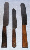 Antique Primitive Wood Handle Flatware Table Knifes - £7.79 GBP