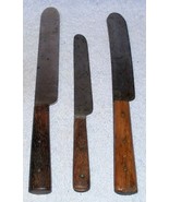 Antique Primitive Wood Handle Flatware Table Knifes - £7.78 GBP