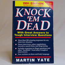 Knock &#39;Em Dead By Martin Yate Paperback Book Win The Interview Helpful Book 1992 - £6.27 GBP