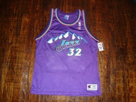 Vintage Utah Jazz Karl Malone New NWT Champion NBA Jersey 44 - $148.49