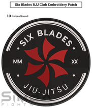 BJJ Martial Arts Jiujitsu Patches Six Blades Embroidery Patches Bjj Gi P... - $19.99