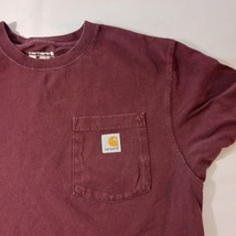 Carhartt K87-PRT Loose Fit Men's Red Maroon Short Sleeve Workwear T-Shirt Size M image 4