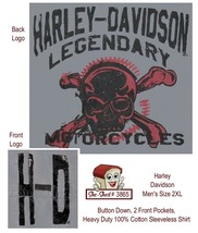 Harley Davidson Legendary Motorcycles 2XL Sleeveless Shirt Vest - £22.38 GBP