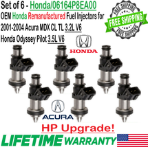 6Pcs Honda Genuine HP Upgrade Fuel Injectors for 2002-2004 Honda Odyssey 3.5L V6 - £105.24 GBP