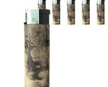 Elephant Art D38 Lighters Set of 5 Electronic Refillable Butane  - £12.62 GBP