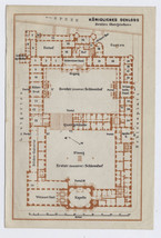 1909 Antique Map Of Berlin Royal Palace / Berliner Königliches Schloss / Germany - £15.16 GBP