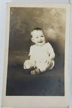 Rppc Adorable Baby with Big Smile Real Photo Postcard N9 - £5.44 GBP