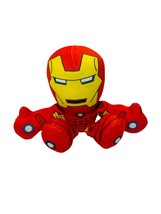 Marvel Avengers Iron Man 8&quot; Plush Marvel Kids Just Play Toy Stuffed Red Yellow - £6.70 GBP