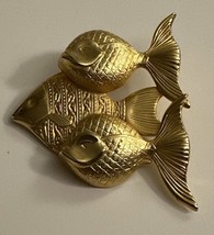 Vintage Gold Fish Brooch, Gold Toned - £19.65 GBP