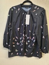 Tendency Black And Butterfly Prints Top Size M / 40eur *brand New* Express Shipp - £18.40 GBP