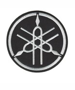 YAMAHA IRON ON PATCH 3.3&quot; Embroidered Applique Black Motorcycle Racing B... - $6.95 CAD