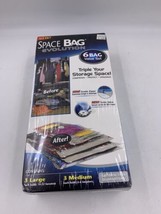 Space Bag Evolution 6 Bag Value Set New and Sealed 3 Large and 3 Medium - £12.38 GBP