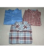 IZOD Men&#39;s Casual Button Down Collar Dress Shirt Lot Of 3 Long Sleeve ME... - $47.83 CAD