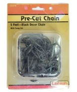 Black Chain Extender Decor Pre Cut 5 Feet With Swag Set LeHigh 45 lb Max... - $9.59